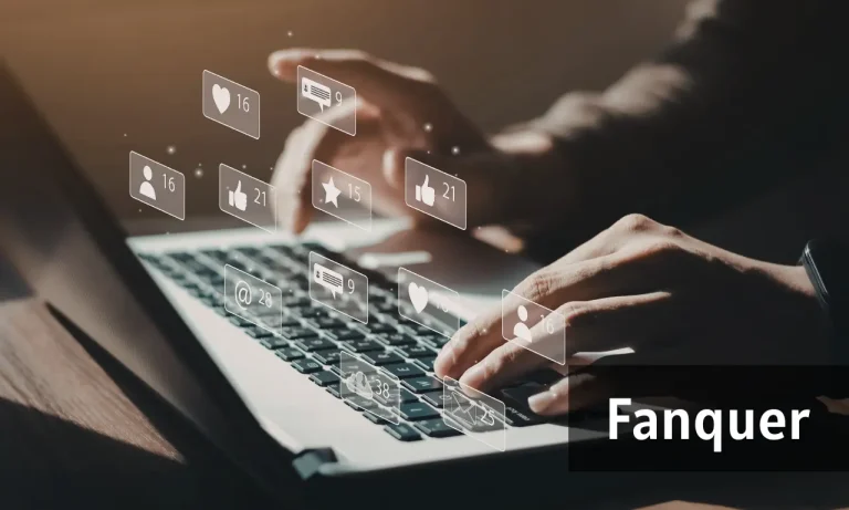 Illustration showing Fanquer as a digital keyword and creator platform concept