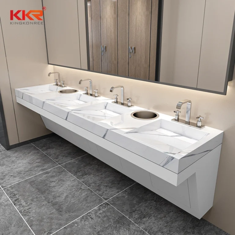 Innovative solid surface washroom concepts for inclusive bathroom access